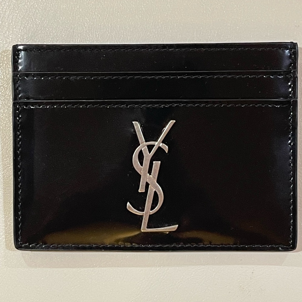 Saint Laurent Leather Black Card Holder